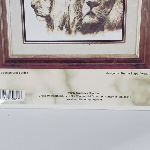 Cross My Heart Royalty Counted Cross Stitch Kit CPX-9 Lions Portrait Design - Picture 3 of 6
